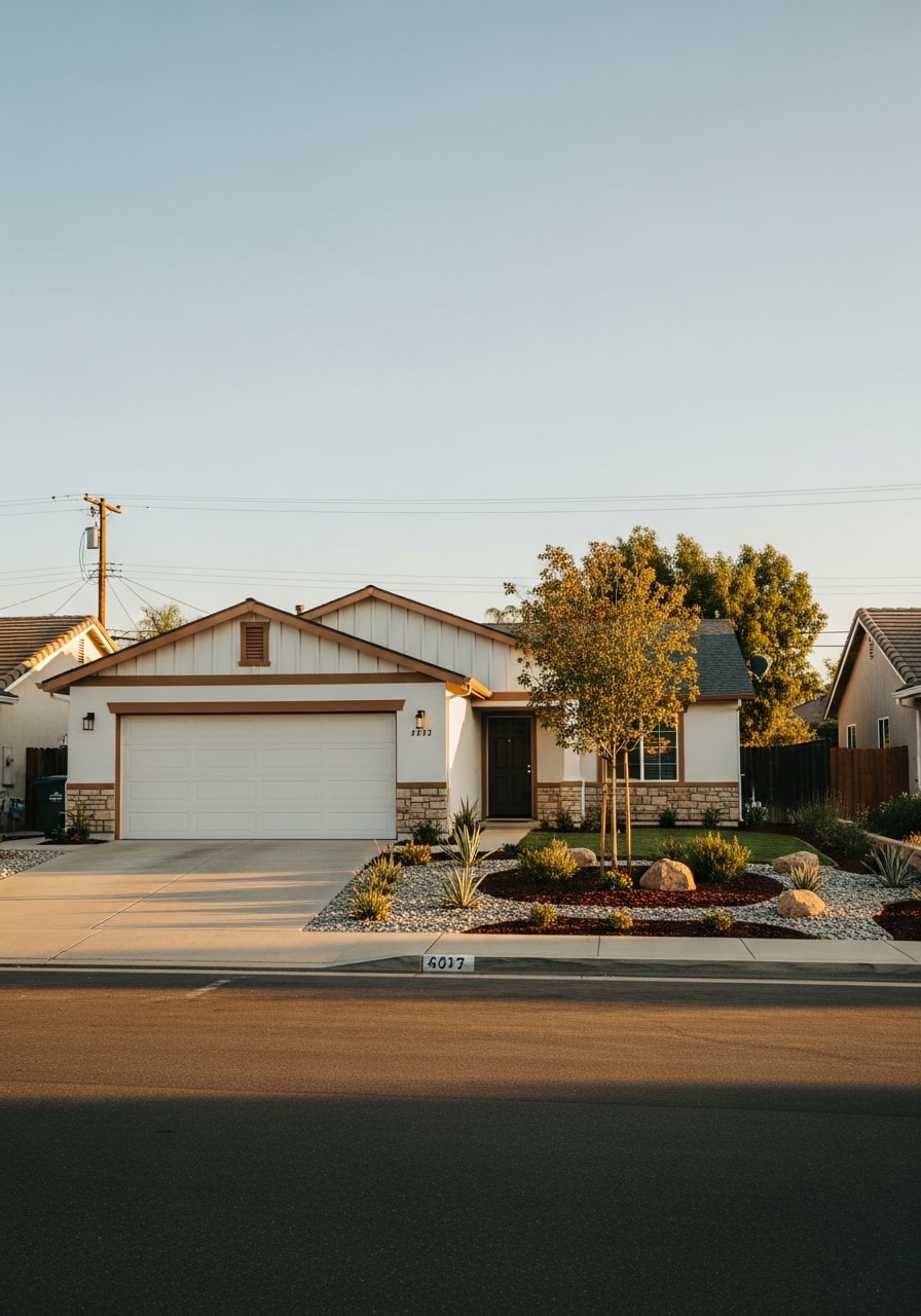 Santee residential home with front yard and typical neighborhood setting.